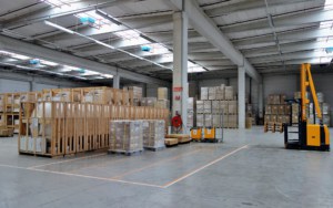 Interior view of a distribution warehouse