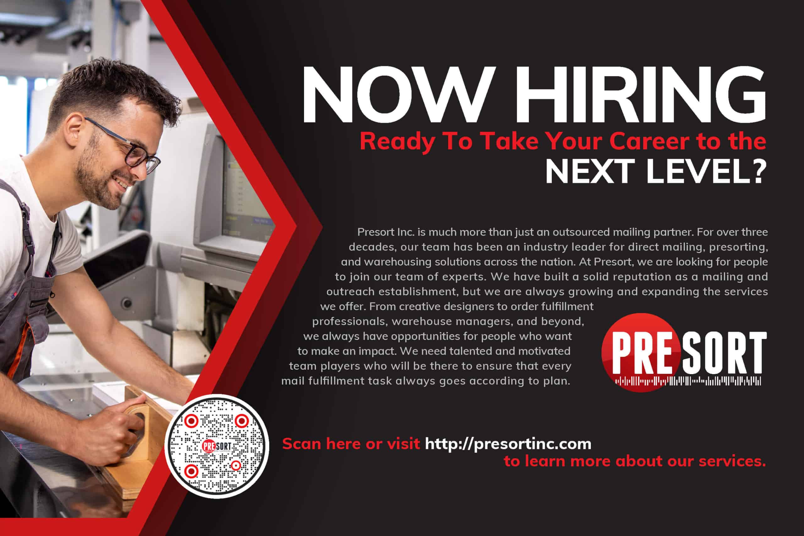 Presort Now Hiring PC