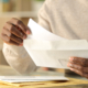 Person opening mail