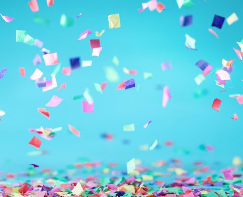 Colored confetti